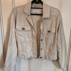 Old Navy Women's Beige Jean Jacket